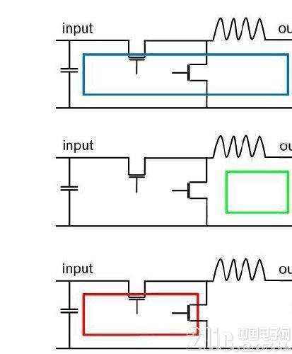 圖3.在開關(guān)模式電源中找到交流電流走線。
